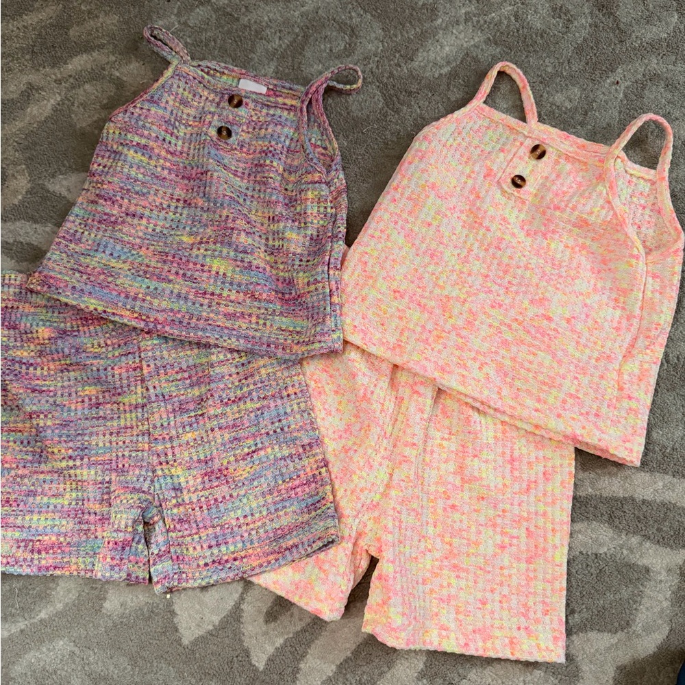 Toddler Girl tank/shorts matching bundle